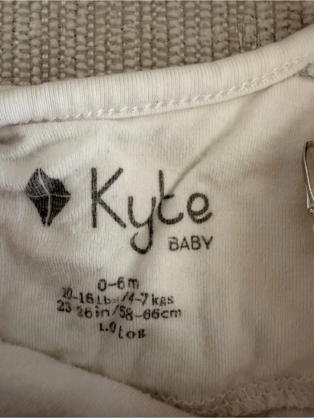 Kyte BABY White Sleeveless Wearable Blanket Sleepsack with Zipper